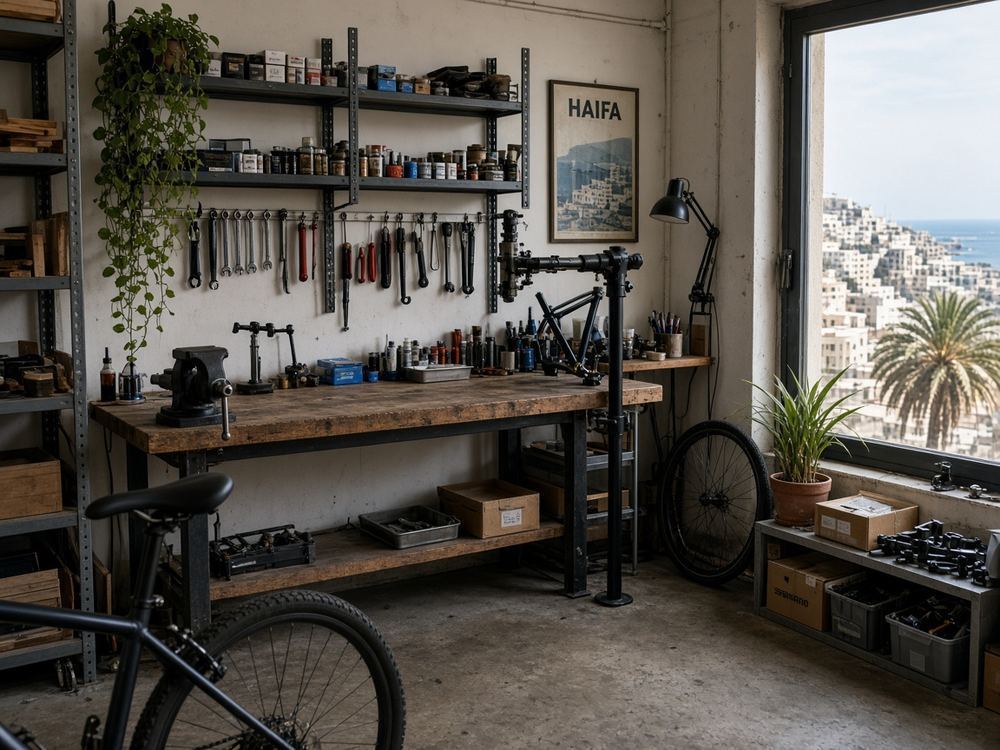 About the Bike repair shop studio at Nobleshore House