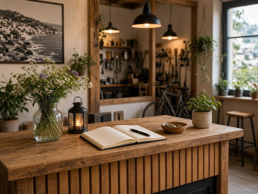 Contact desk at Nobleshore House in Haifa
